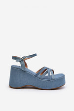  Sandale cu talpă tip pană model 194687 Step in style 
