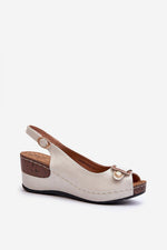  Sandale cu talpă tip pană model 197715 Step in style 