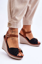  Sandale cu talpă tip pană model 179838 Step in style 
