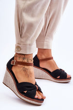  Sandale cu talpă tip pană model 179858 Step in style 