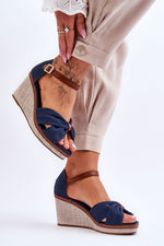  Sandale cu talpă tip pană model 179859 Step in style 