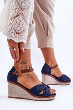  Sandale cu talpă tip pană model 179859 Step in style 