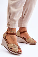  Sandale cu talpă tip pană model 179861 Step in style 