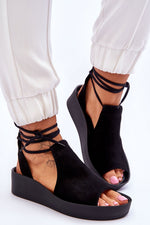  Sandale cu talpă tip pană model 181760 Step in style 