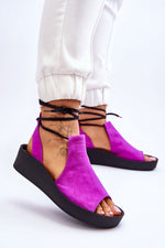  Sandale cu talpă tip pană model 181762 Step in style 