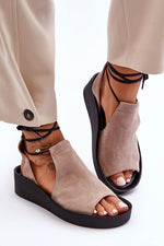  Sandale cu talpă tip pană model 181849 Step in style 