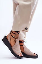  Sandale cu talpă tip pană model 181849 Step in style 